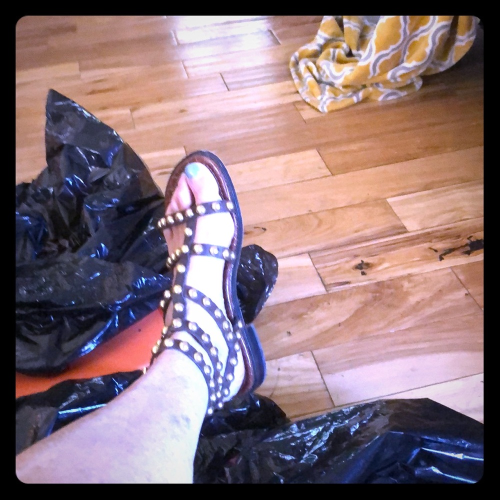 Brown gladiator sandals